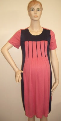 Sofi Co Dress - Navy Blue/Coral S