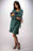 Momzelle Long Sleeve Flamenco Dress Bleu Vert