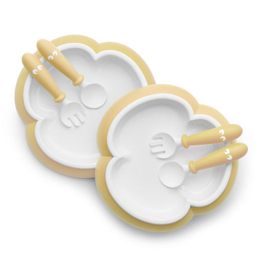 BABYBJÖRN Baby Plate, Spoon & Fork Powder Yellow 2 Sets