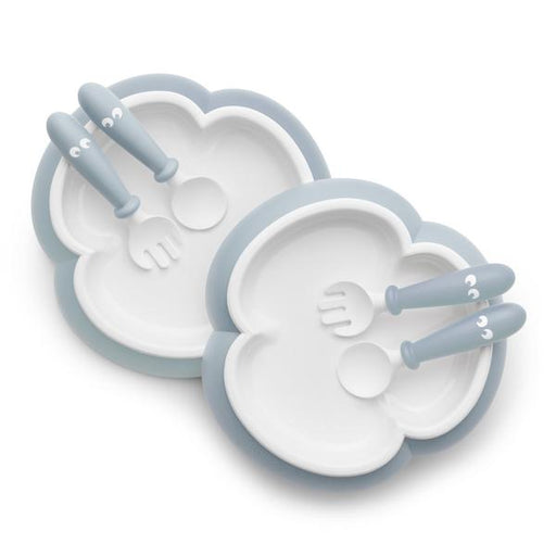 BABYBJÖRN Baby Plate, Spoon & Fork Powder Blue 2 Sets