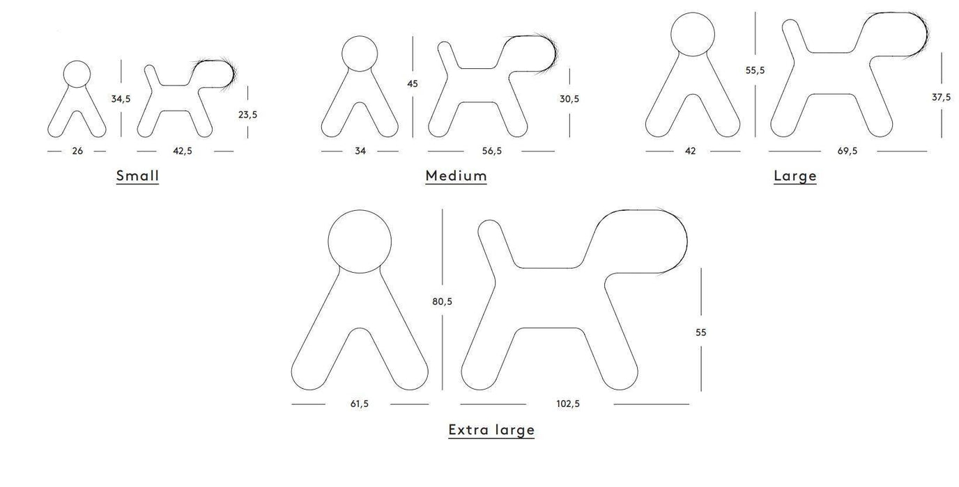 MAGIS DESIGN PUPPY ABSTRACT DOG - ORANGE MEDIUM 1001C