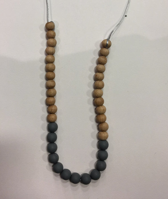 Mom Necklace "The Favorit" By Pois Et Mois - Gray