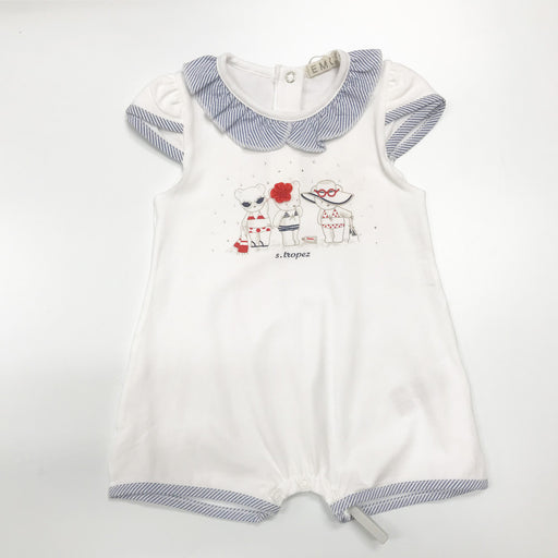 EMC White Romper 3 Bears