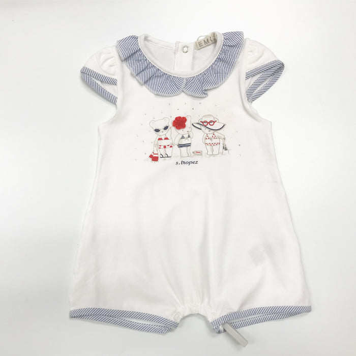 EMC White Romper 3 Bears