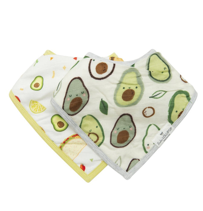 Loulou Lollipop Bandana Bib Set - Avocado
