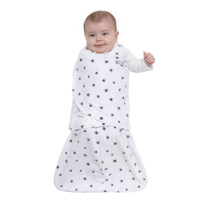 HALO SleepSack Swaddle - Micro Fleece - Charcoal Stars