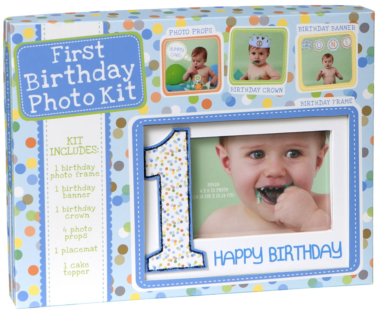 C.R.Gibson Carter's First Birthday Boy Photo Kit Frame