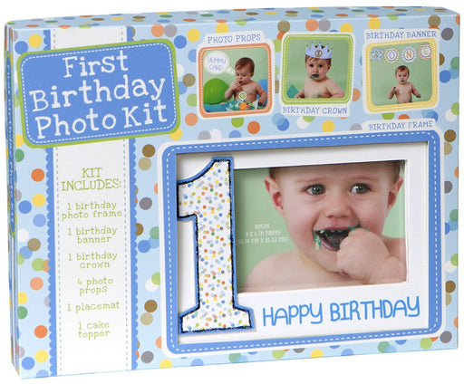 C.R.Gibson Carter's First Birthday Boy Photo Kit Frame