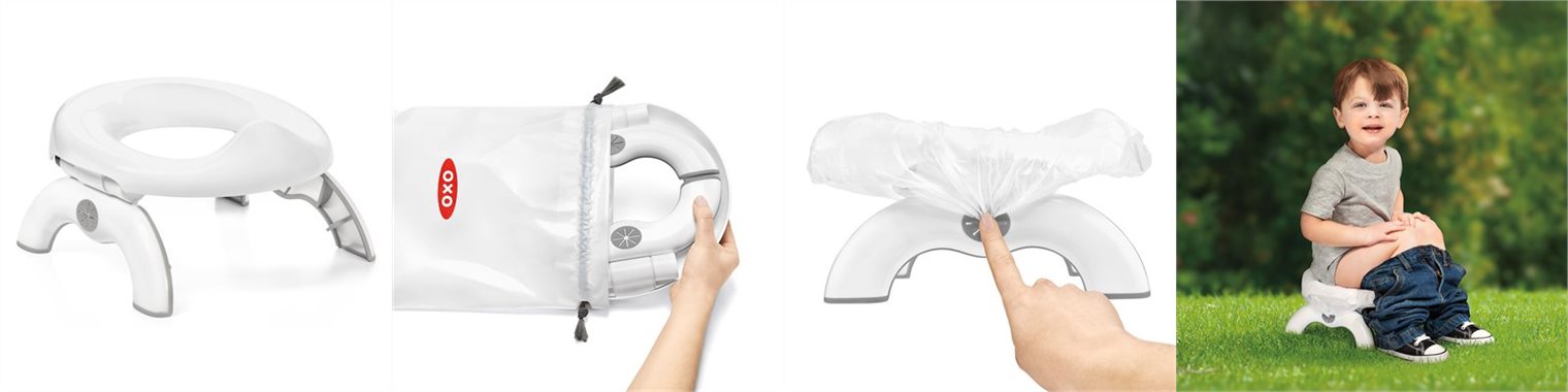 Oxo on the Go Potty 2 in 1 with Travel Bag Gray