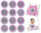 Sticky Bellies Milestone Stickers - Patterned Princess