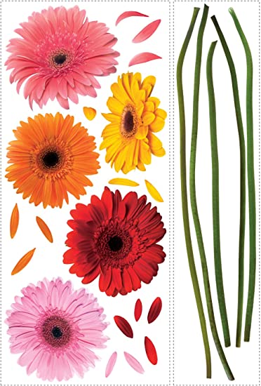 RoomMates Peel Stick Wall Decals Gerber Daisies