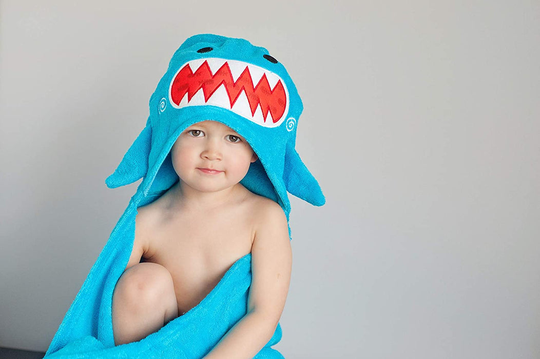 Zoocchini Toddler Hooded Towel Sherman the Shark