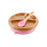 Avanchy Baby Bamboo Suction Plate&Spoon Pink
