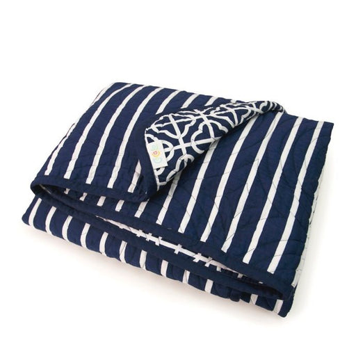 CoCalo Mix & Match Lattice Reversible Coverlet Connor Navy