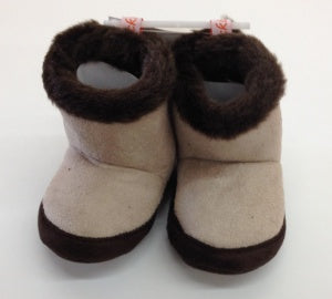 Luna Girls High Cut Booties - Brown & Beige -3