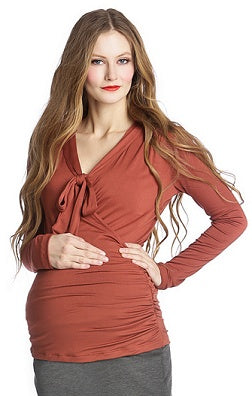 Lilac Elyse Long Sleeve Top Rust