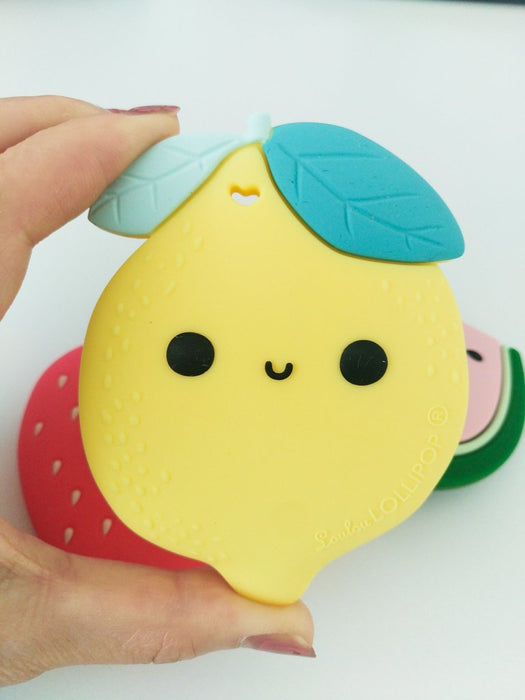 Loulou Lollipop Silicone Teether Set - Lemon