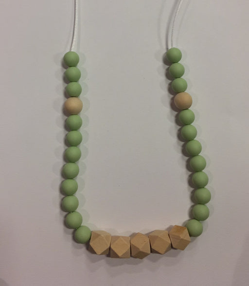 Mom Necklace "Wood and Me" By Pois Et Mois - Mint