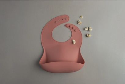 Loulou Lollipop Silicone Bib - Terra Cotta