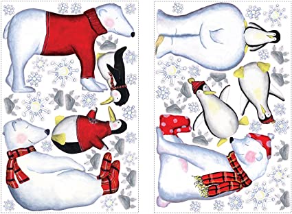 RoomMates Polar Buddies Peel And Stick Mega Pack