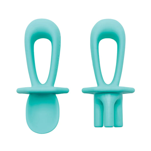 Tiny Twinkle Silicone Training Utensils - Mint