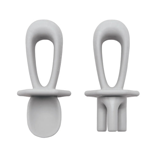 Tiny Twinkle Silicone Training Utensils - Grey