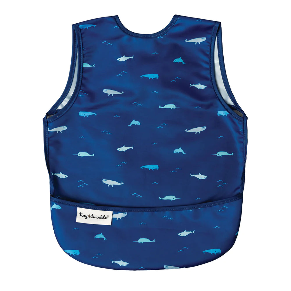 Tiny Twinkle Mess-proof Apron Bib - Ocean Life