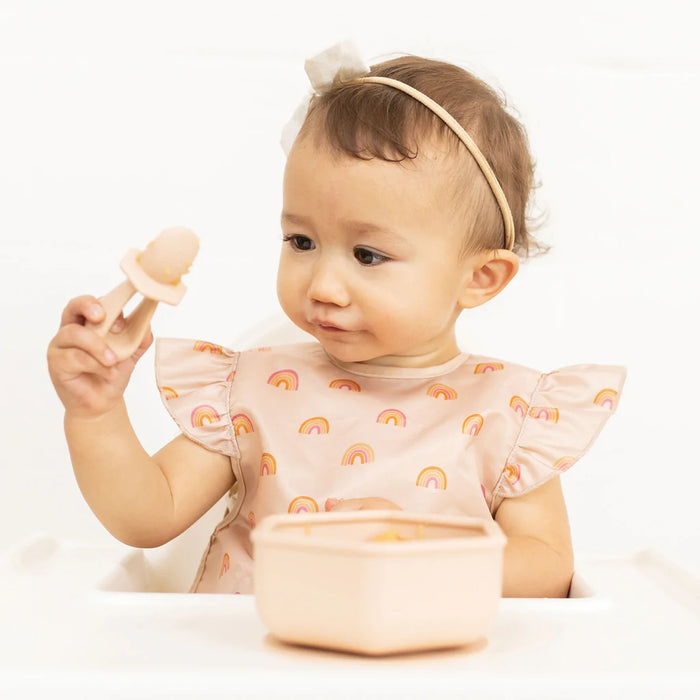 Tiny Twinkle Silicone Training Utensils - Sand