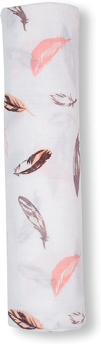 Lulujo Swaddling Blanket Putty Feathers