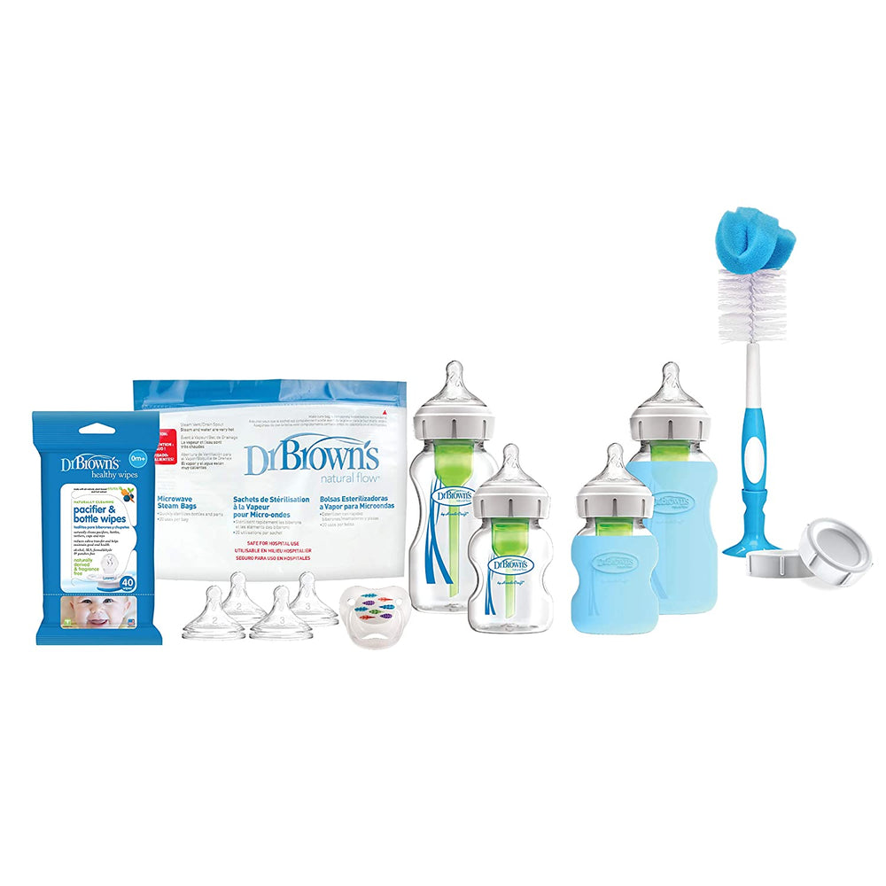 Dr Brown's Options + Newborn Glass Bottle Wide-Neck Starter Set WB04700
