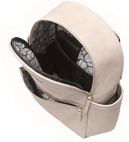 Petunia Ace Backpack - Ivory Matte Leatherette