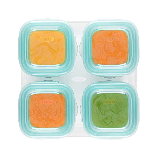 Oxo Glass Baby Blocks Teal 4oz 4pk (61130400)