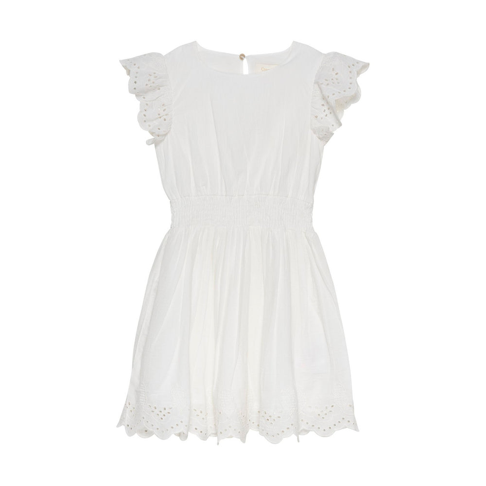 Creamie Dress Embroidery - Cloud