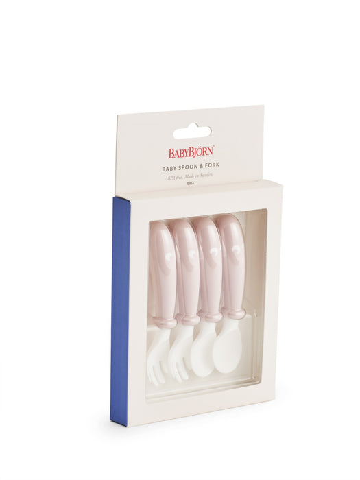  BABYBJÖRN Baby Spoon & Fork - Powder Pink