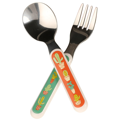 sugarbooger silverware set - happy cactus