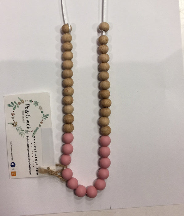 Mom Necklace "The Favorit" By Pois Et Mois - Pink Quartz