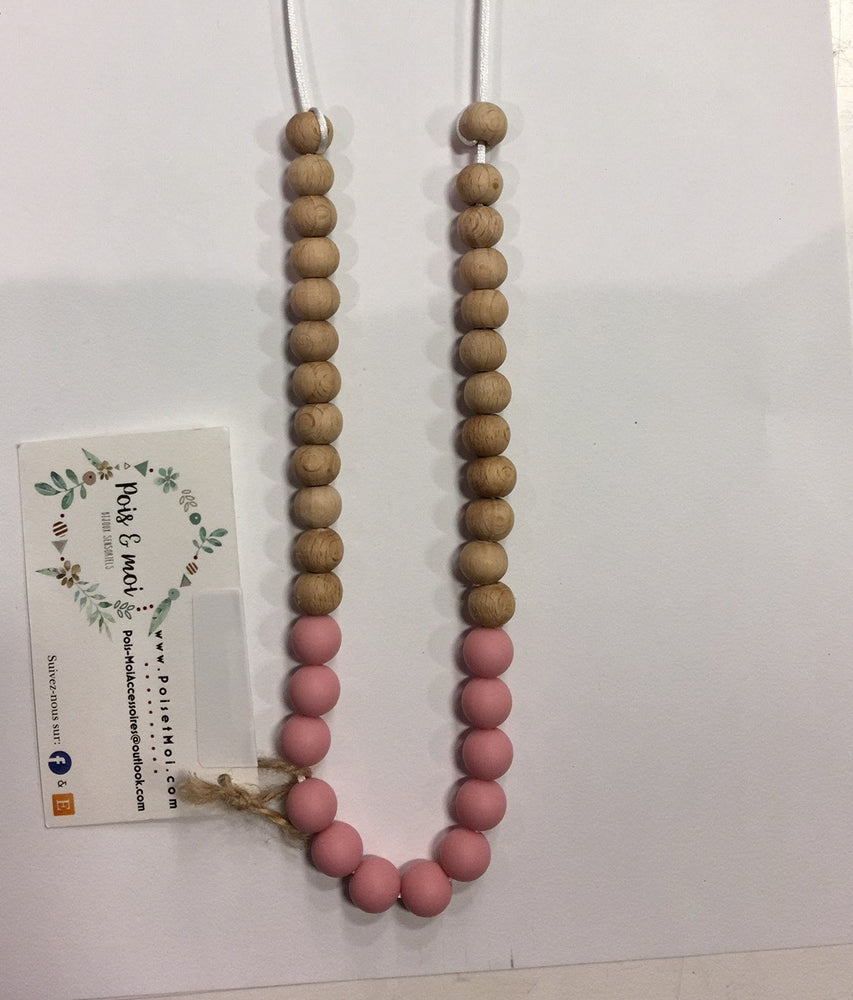 Mom Necklace "The Favorit" By Pois Et Mois - Pink Quartz