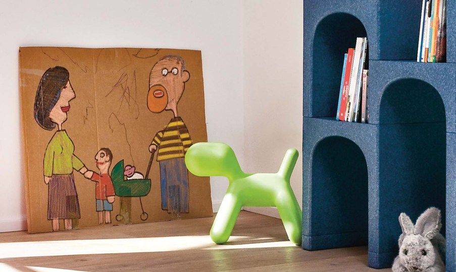 MAGIS DESIGN PUPPY ABSTRACT DOG YELLOW Small 1569C