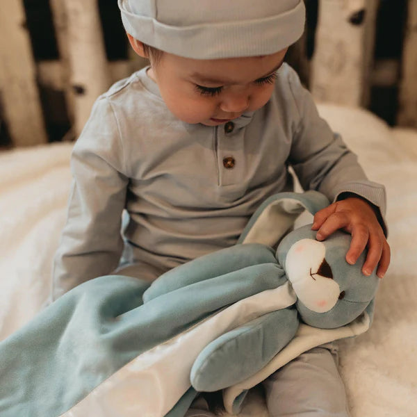 Bunnies By The Bay Nibble Bunny Buddy Blanket - Stormy Blue