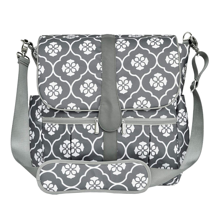 JJ Cole Diaper Backpack Gray Floret
