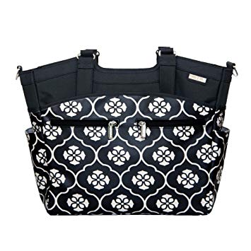 JJ Cole Camber Diaper Bag in Black Floret