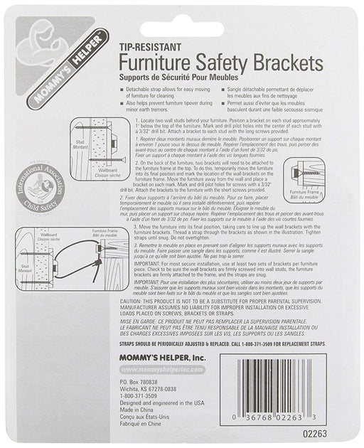 Mommy Hook Tip Resistant Furniture Safety Brackets 8 Count 02263