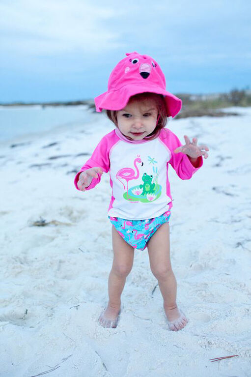 Zoocchini Swim Diaper & Sun Hat Set - Flamingo