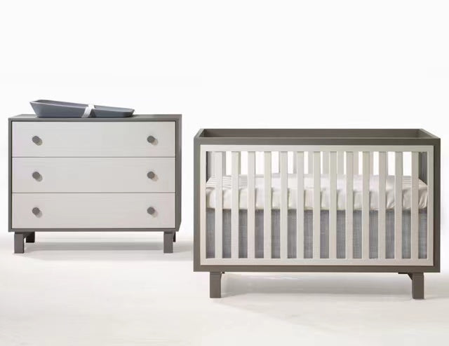 Natart Tulip Bjorn Crib & Dresser - Taupe/Latte (MARKHAM IN STORE PICKUP ONLY)