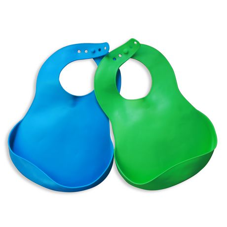 Vital Baby Easy Clean Bibs 2pk Blue/Green 43105