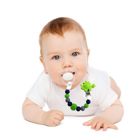 Petite Creations Silicone Pacificer Holder Dinosaur CP086