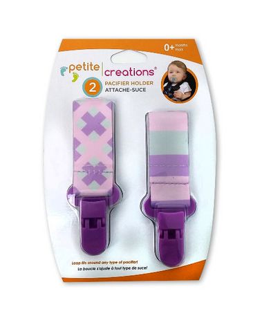 Petite Creations Pacificer Holder Rose/Pink 2pk DP147