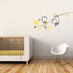 Trendy Peas Wall Decals Monkeys Beige/Grey