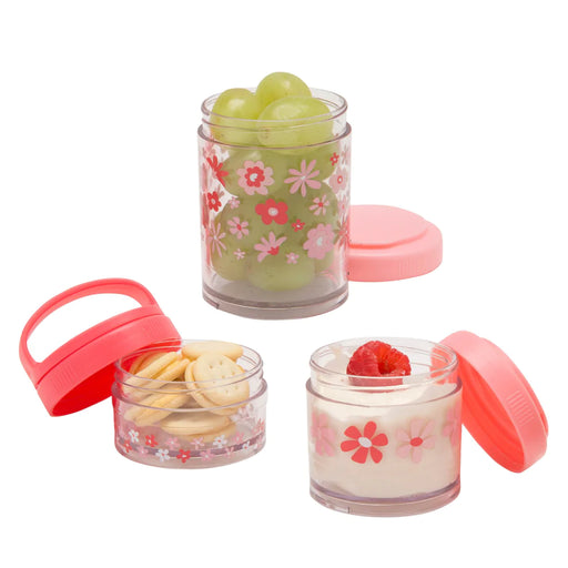 Sugarbooger Twist & Snack Stacker - Pink Flowers