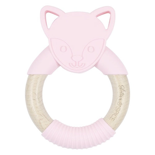 Glitter&Spice Wooden Teether Fox Pink